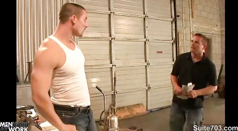 Nasty gays fucking at work