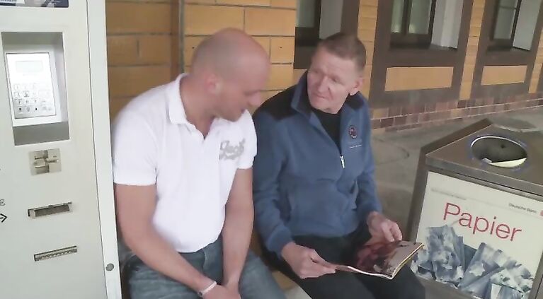 Hot newspaper seller fucked in the station toilet