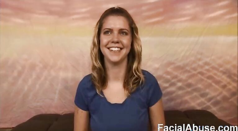Dumb 18 Year Old Blonde face fucked to extreme