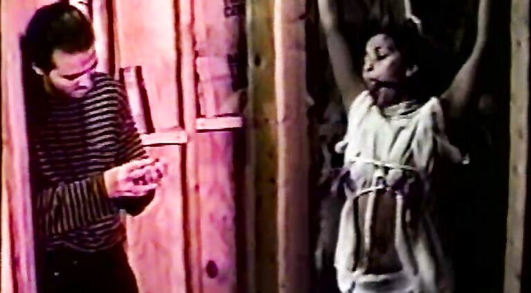 Blowjob with a girl in a forced family porn video expressing her fears and horror.