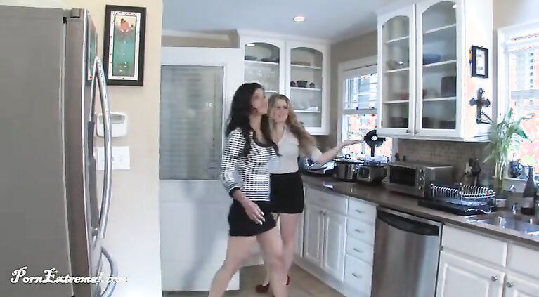 Hot blond gets fucked by multiple strangers in arrousing lesbian rape porn.