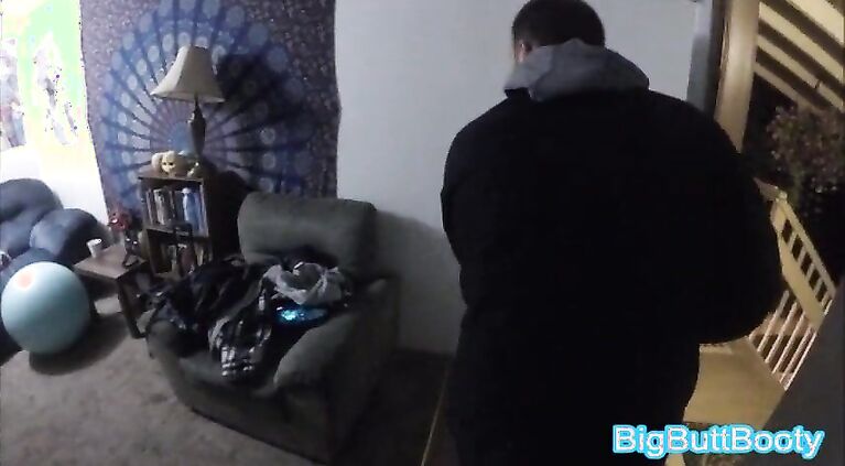 Masturbating Teen Caught And Fucked By Horny Burgler