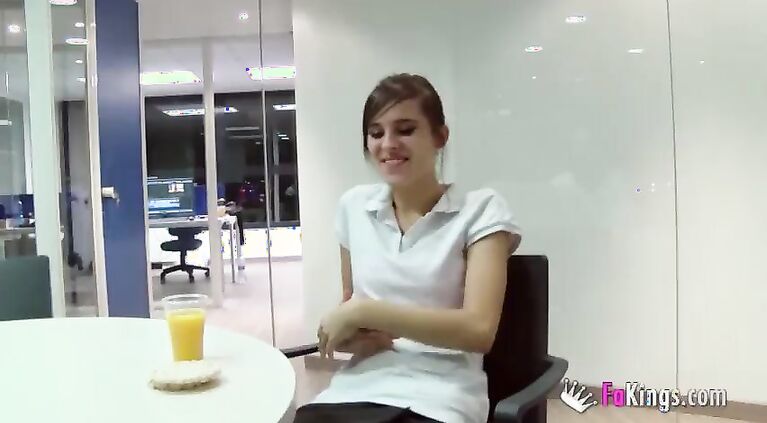 Petite Ainara's 50yo neighbour is obsessed with her, so she's going to fuck him