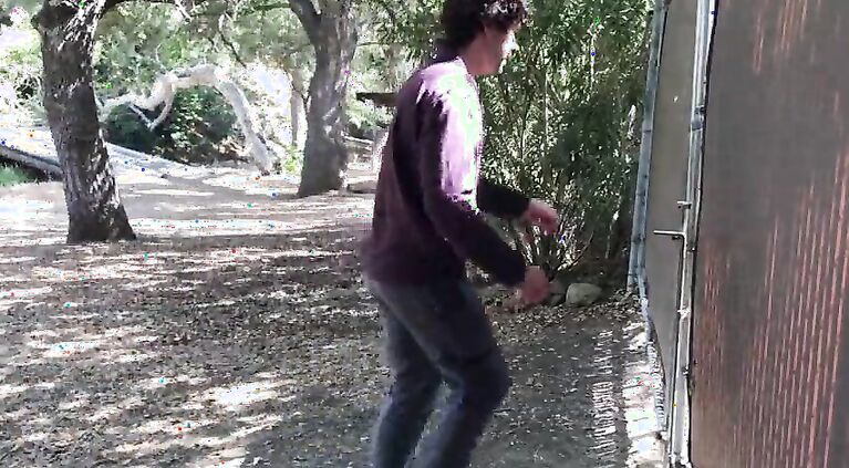 Horny girl gets fucked by neighbor while getting her ball - Erin Electra
