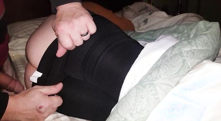 Bitch wants to pass out in the guest bedroom but still gets ass fucked