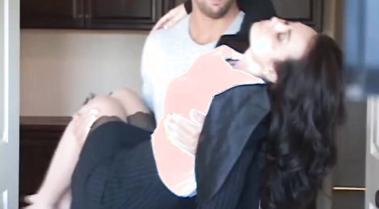35. A MILF screaming in pain as she is plunged and pounded in a violent sex scene in a homemade rape porn.