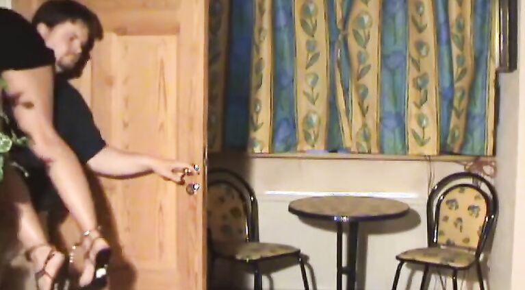 The blowjob in the forced porn video was extremely uncomfortable for the girl.