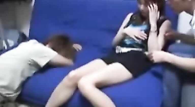 Ass of the girl got pounded in the forced homemade porn movie.