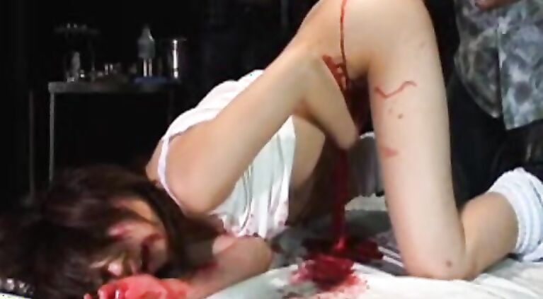 Young girl desperate for money, staying in a gang and abused in a brutal fuck video.