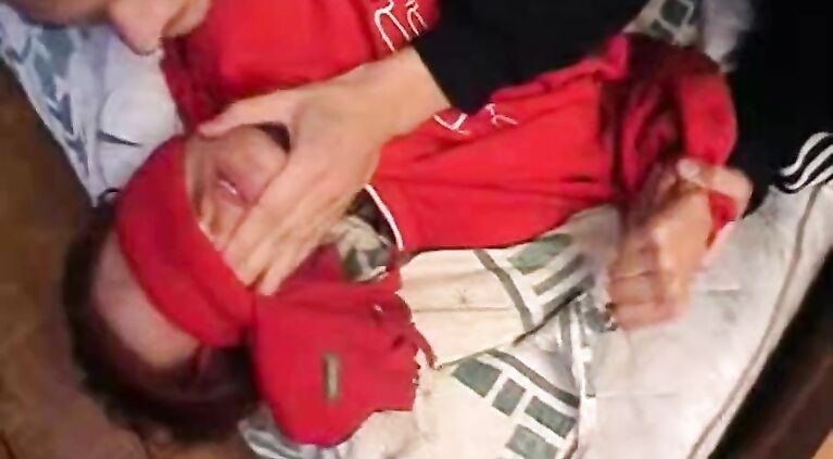 The victim was filmed having a violent anal sex scene in a forced porn movie.