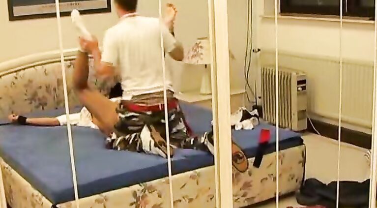 Two horny brothers caught on film in a captivating blowjob session.