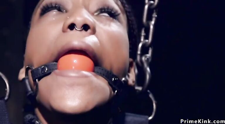 Hot ass ebony in strait jacket tormented
