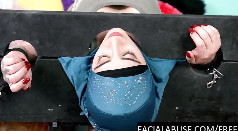 Muslim infidel punished and face fucked