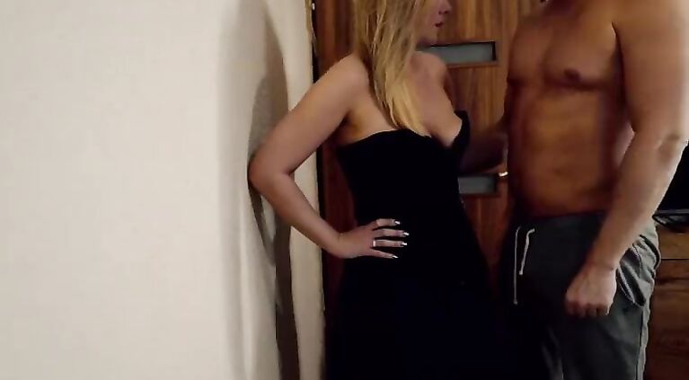 Two mean Guys Spitroast, Spank and Hardcore Fuck Blonde Slut in threesome