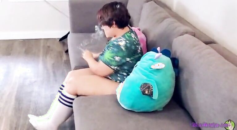 Oh no! Daddy caught me smoking in the house again! Now I need to be punished!