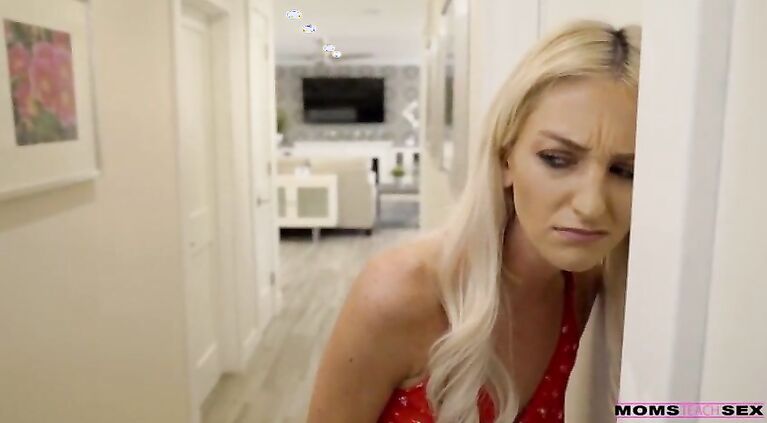 Mom teach her son some sex after she caught him with his dick in the vacuum cleaner to wank