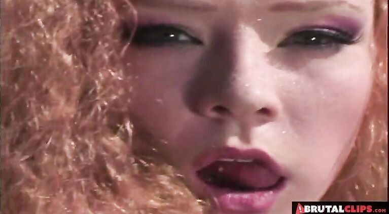 BrutalClips - Nasty Slut Roughed up by 2 Cocks