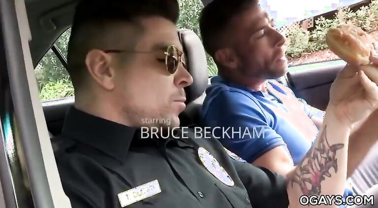 Gay Officer Bruce fucks the offender