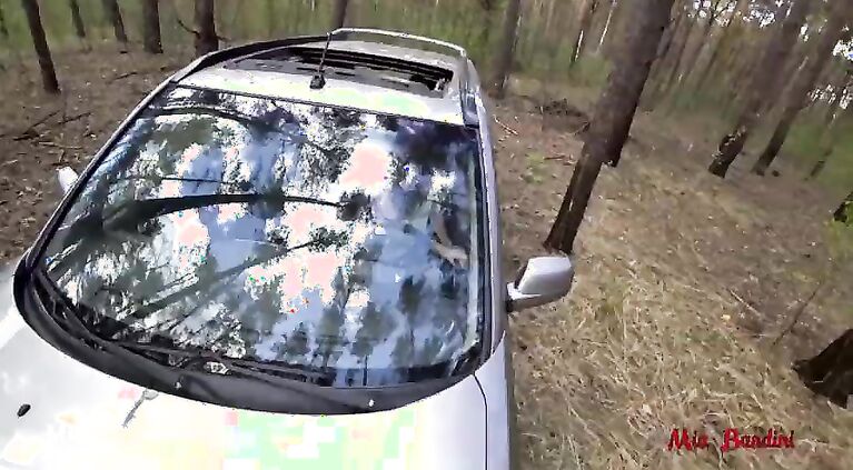 Public outdoor fuck  for fit teen in the forest. Mia Bandini.