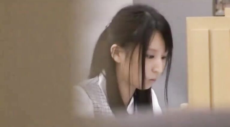 Japanese student orgasm and sex in library