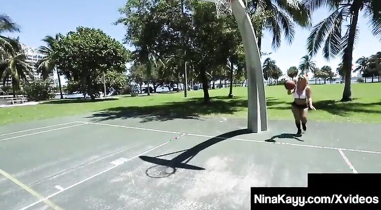Fuck Fiend Nina Kayy Bangs Her Black Coach's Big Ebony Cock!