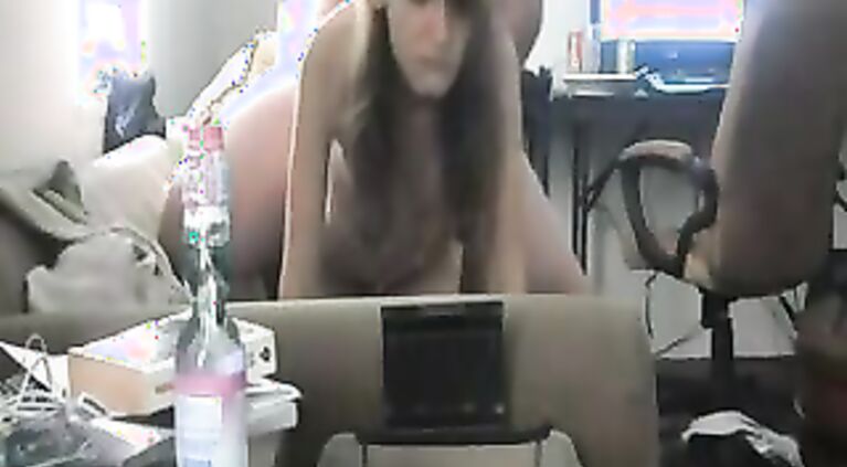 Blowjob in a real rape porn movie.